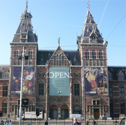 Rijksmuseum in Amsterdam near our hotel